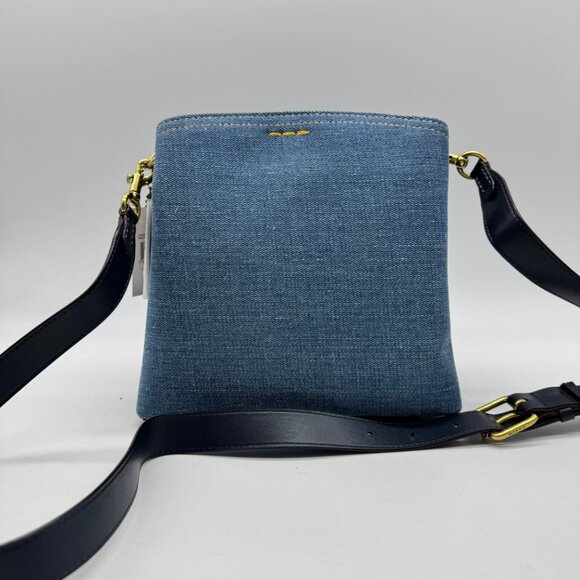 COACH Willow denim small bucket shoulder crossbody bag - BLUE - Picture 10 of 14